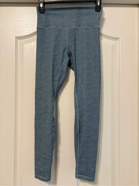 ZYIA Seamless High-Waist Leggings in Slate Blue